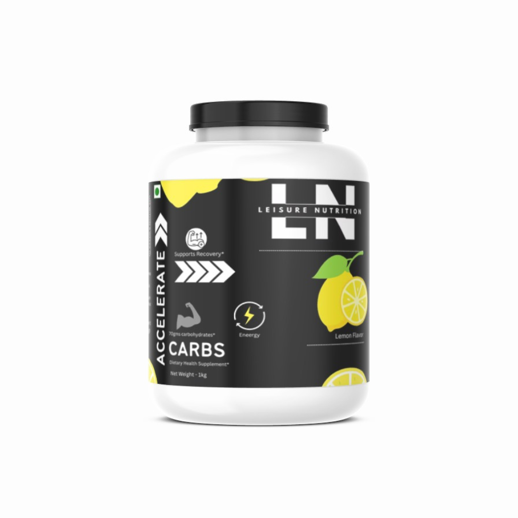 Leisure Nutrition Accelerate Carbs Supplement Orange flavor 1kg Pack